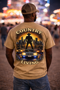 Country Living Tee - Cowboy Car